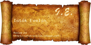 Istók Evelin névjegykártya